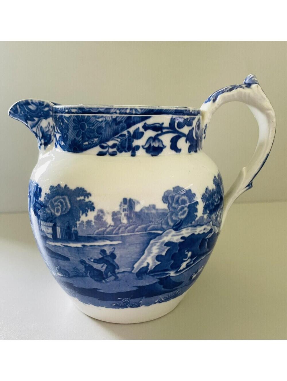 SPODE Blue Italian/Spode's Italian 32 OZ MILK JUG (Height: 5 inches)
